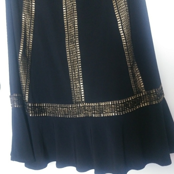 SLNY Black and Gold Detail Dress - Picture 5 of 7